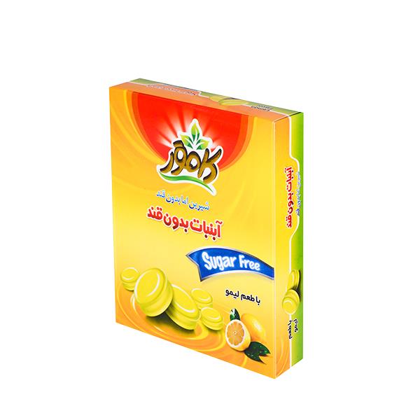 آبنبات بدون قند با طعم لیمو کامور  مقدار 130 گرم
